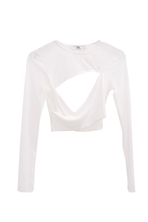 Transparan Detaylı Crop Top