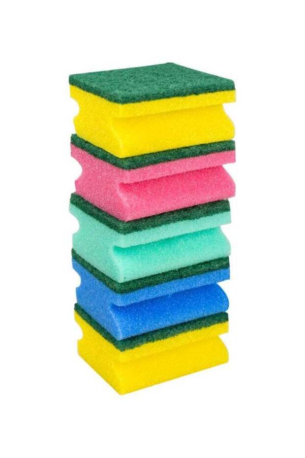 5-Piece Sponge Multicolour 9.25x3.9x1.98cm