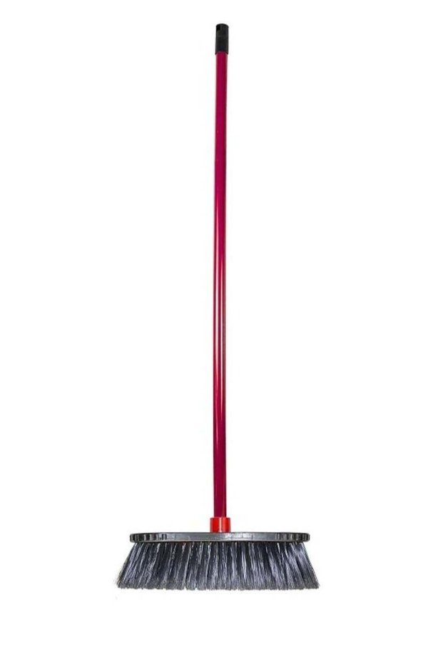 S+ Macio Broom with Handle - Red, 20 x 120 cm