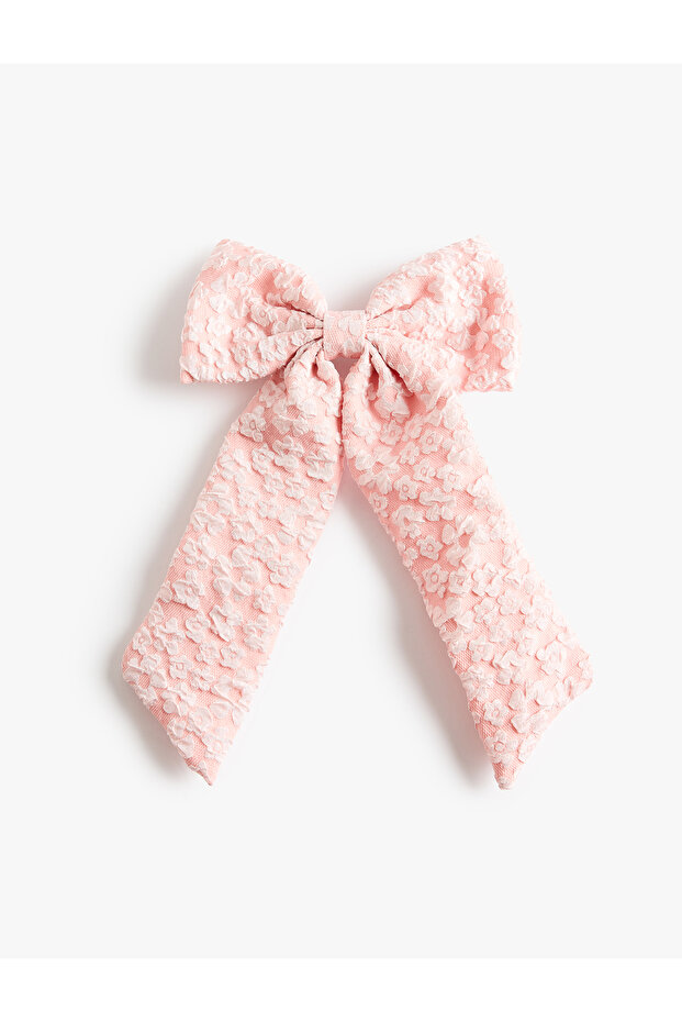 Floral Patterned Bow Clip Hairpin