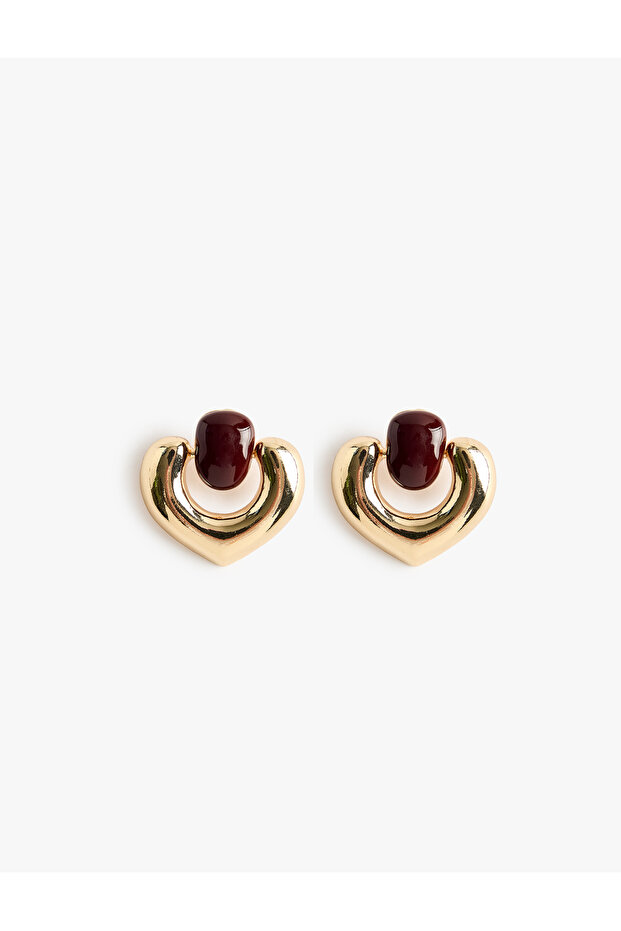 Stone detailed dangle earrings