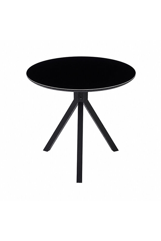 80X80 cm Ceramic Alternative Surface Round Cafe Table Black