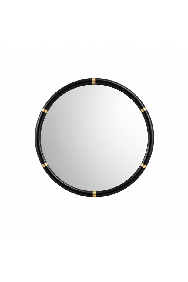 Wall Mirror with Black Frame 100X100Cm
