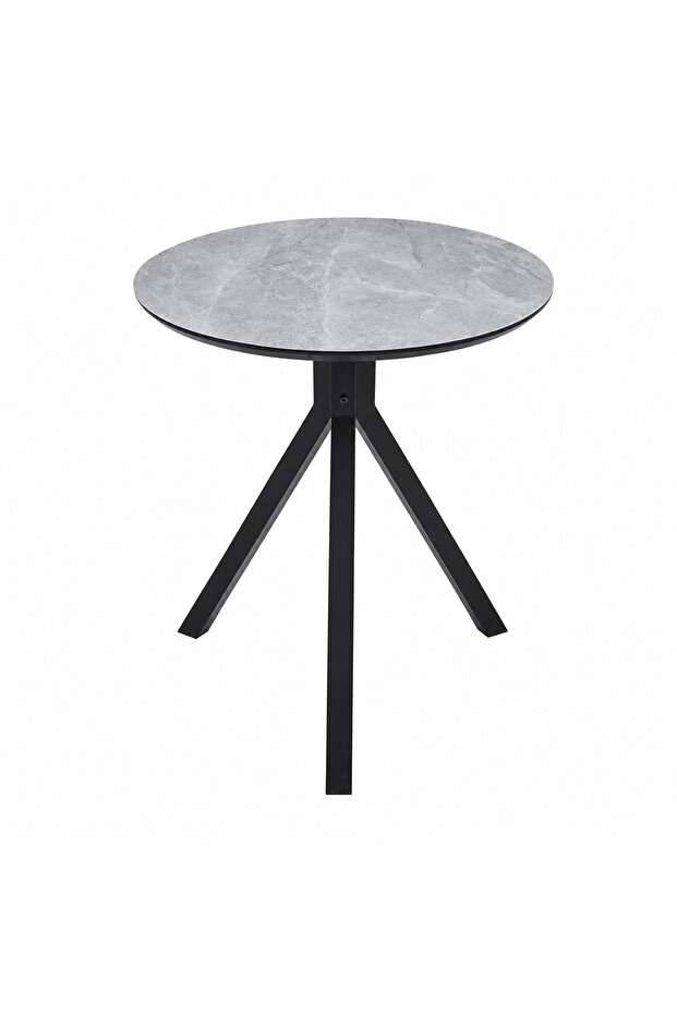 70X70 cm Ceramic Alternative Surface Round Coffee Table Coffee Table Gray