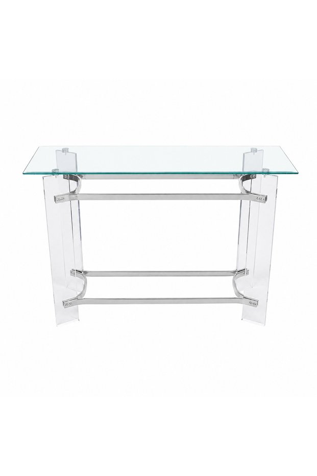 Acrylic Console Table Silver
