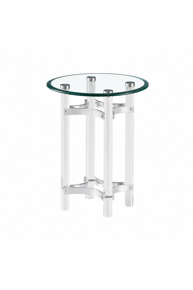 Single Service Table Glass Silver
