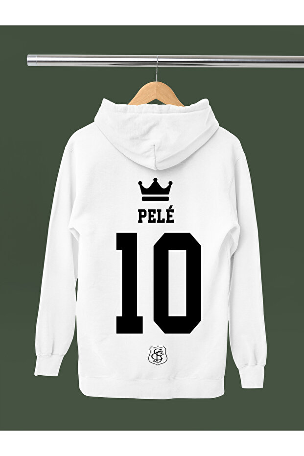 Pele Printed Cotton Long Sleeved 3-Yarn Hooded Sweatshirt