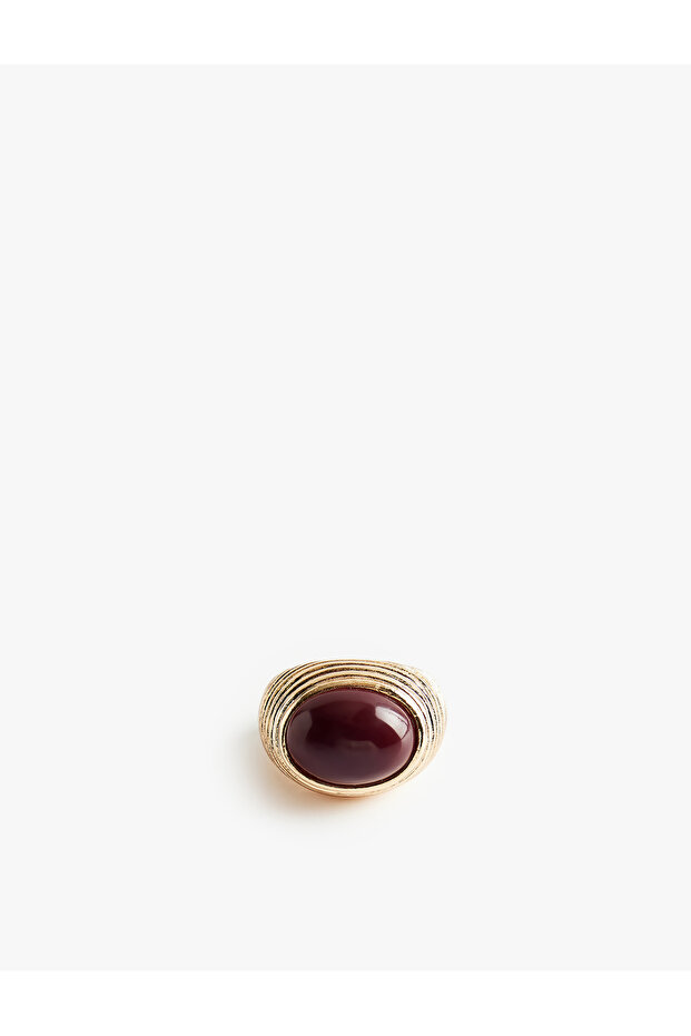 Textured Stone Detailed Ring