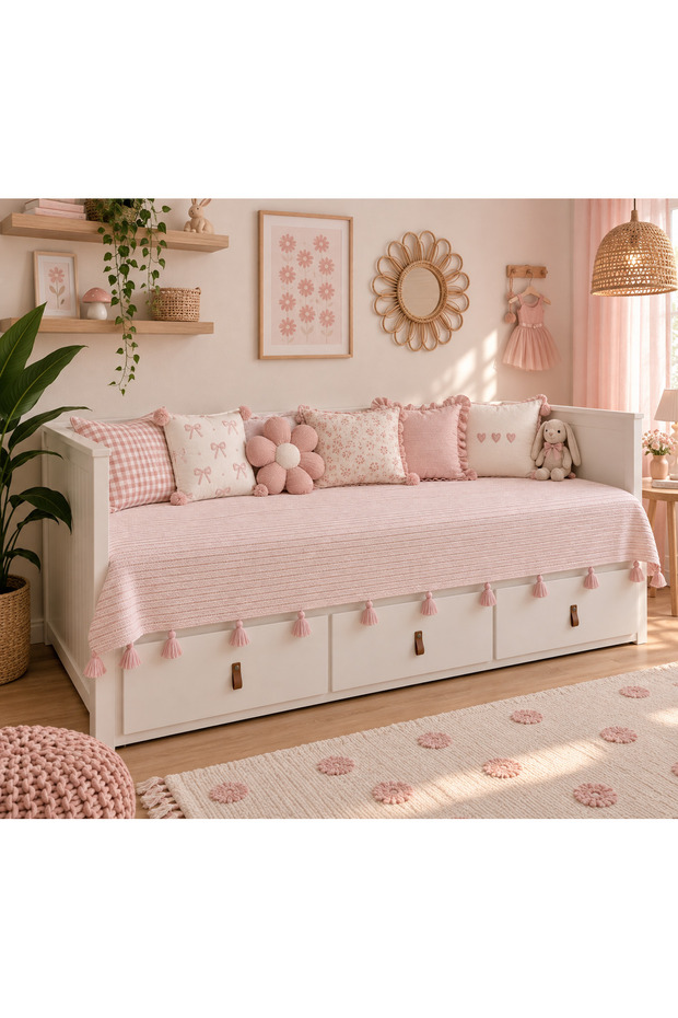 100% Cotton Cotton Tufted Divan Cover 130X220
