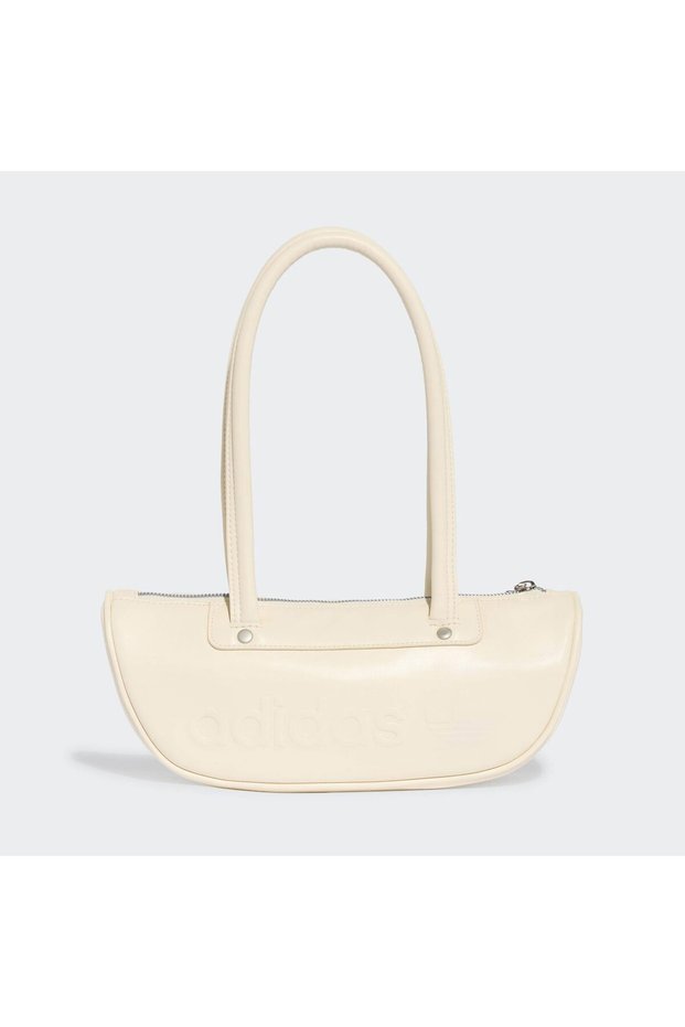 Elongated Bowling Women's White Shoulder Bag (Ks4131)