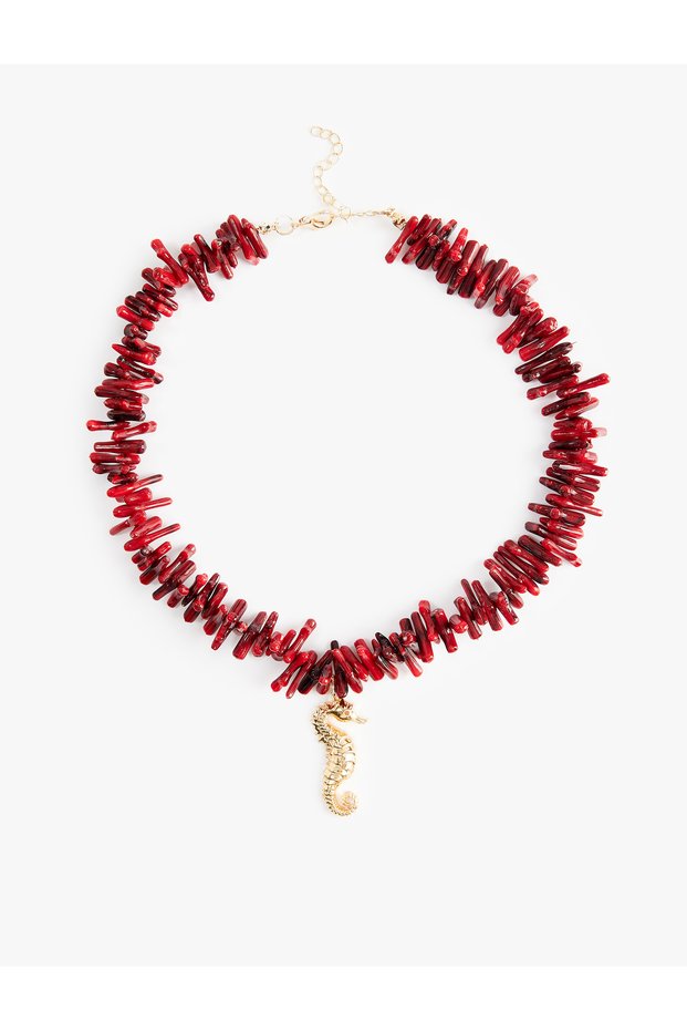 Beaded Dangling Seahorse Necklace