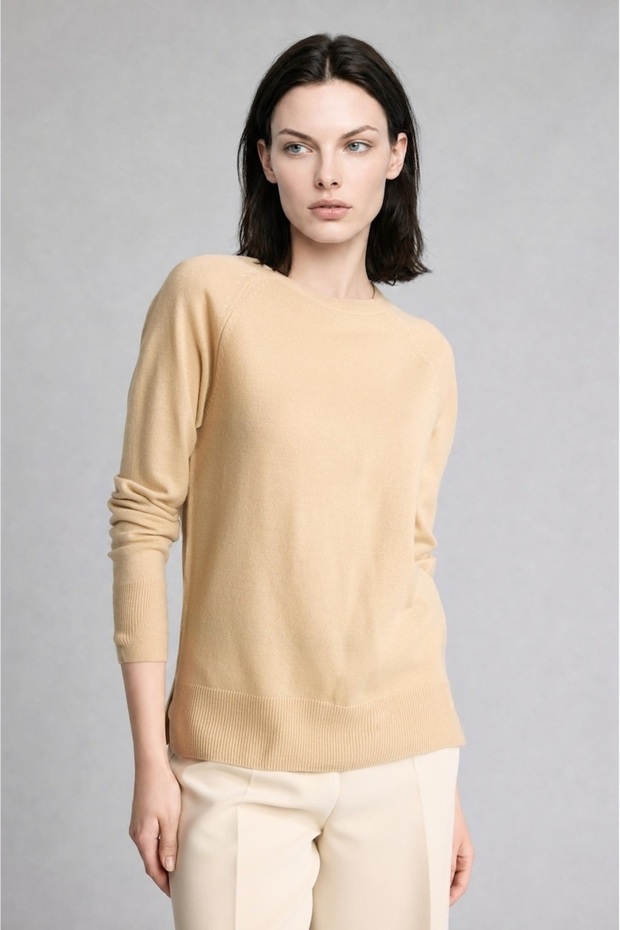 Ultra Soft Relax Fit Crew Neck Basic Sweater I6913Az26Wn