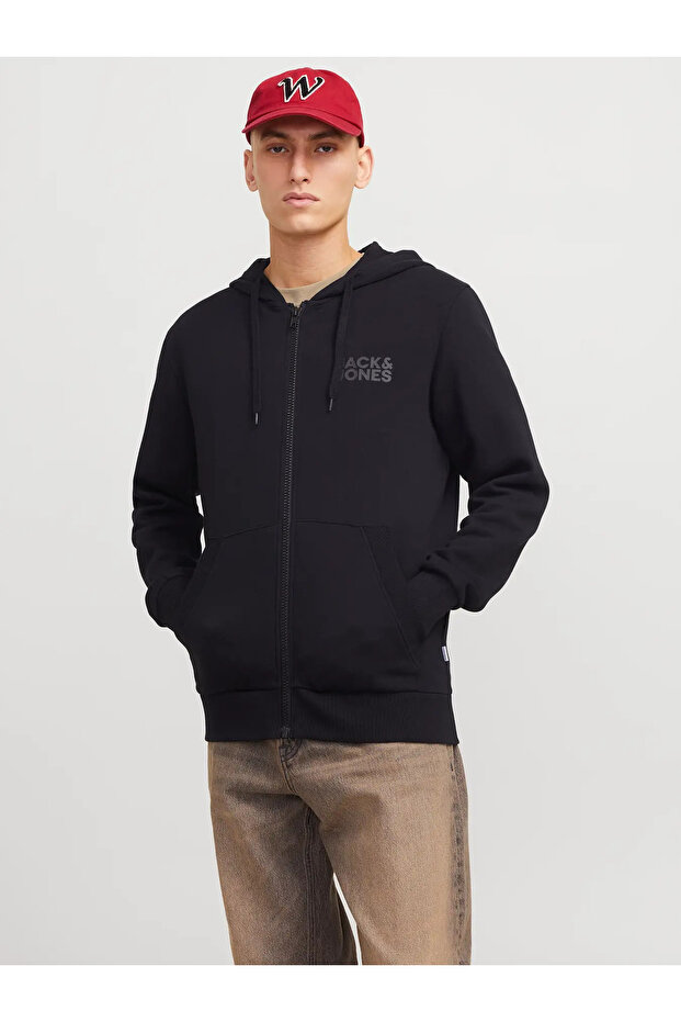 Men's Jjecorp Logo Black Cardigan -12265177