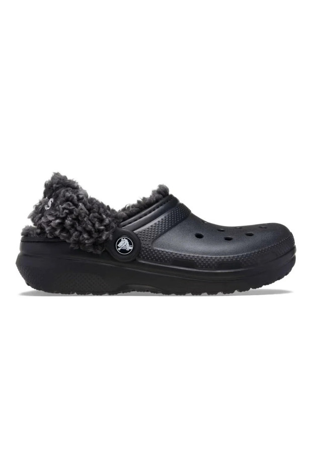 Classic Fleece Lined Clog t Black Children's Slippers
