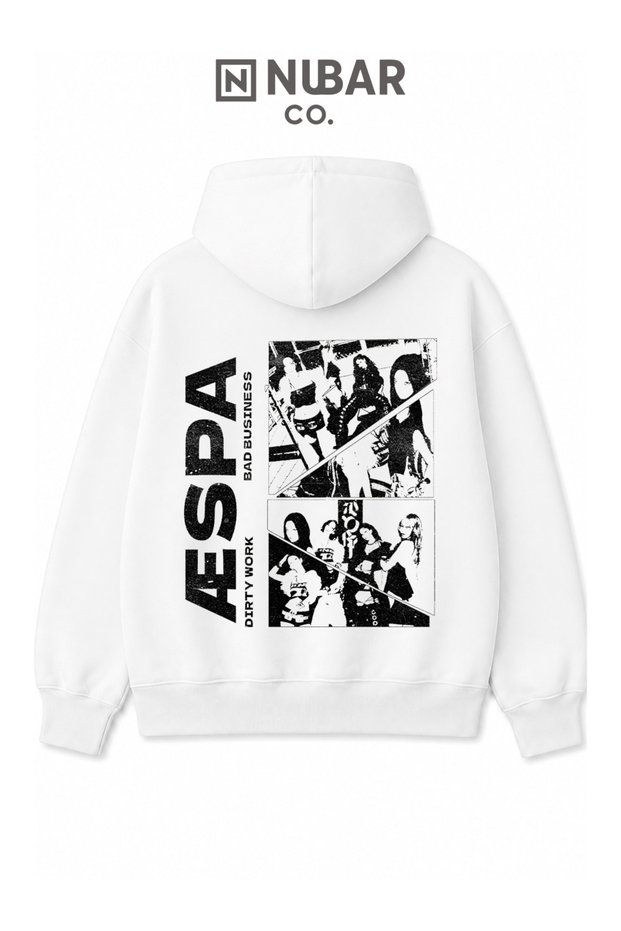 Aespa K-Pop Printed Unisex 3 Thread Threaded Premium Hooded Sweatshirt