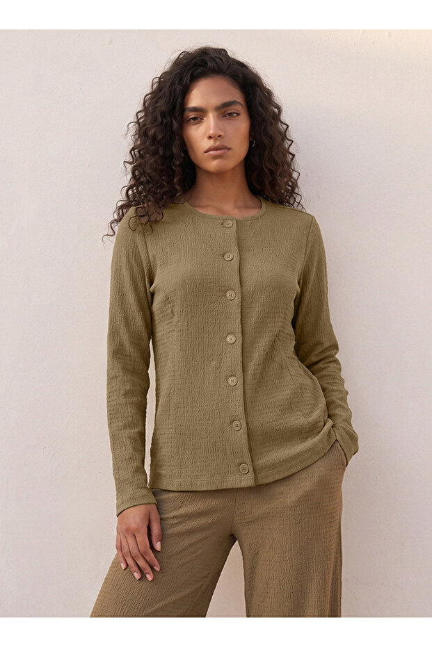 Youth Top with Button Placket