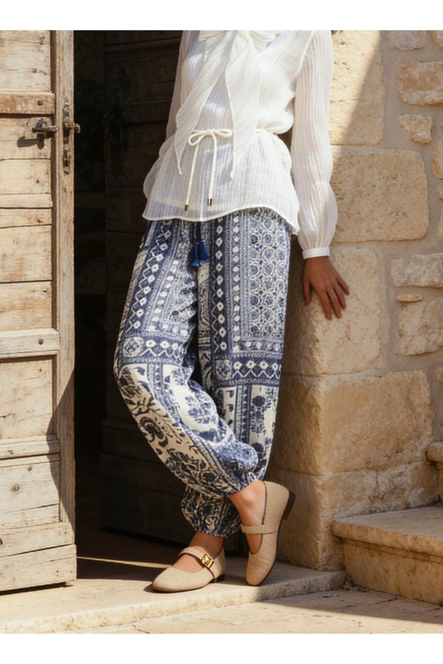 Smart Regular Fit Printed Harem Pants
