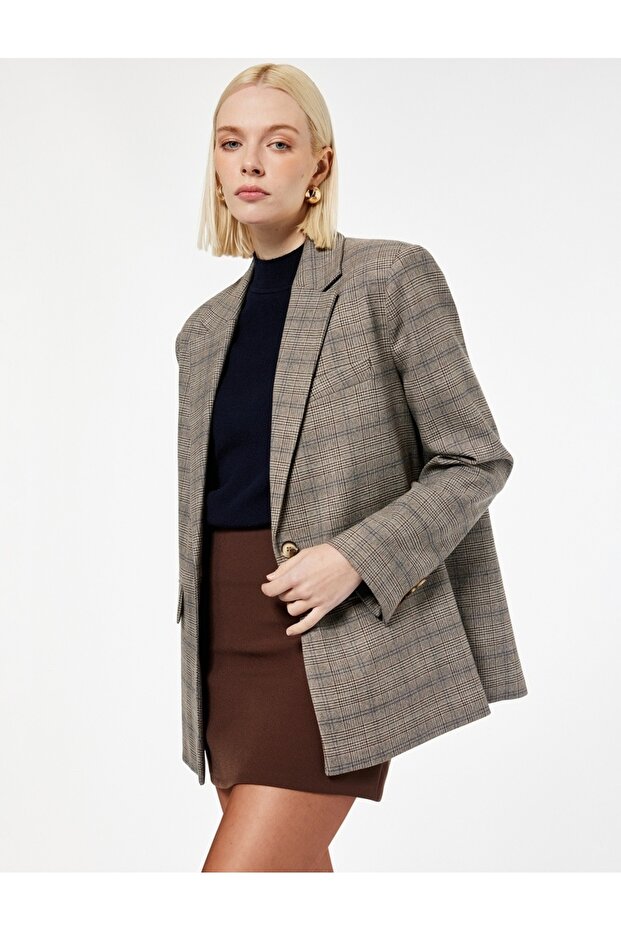 Slim Fit A-Line High Waist Mini Skirt - Brown