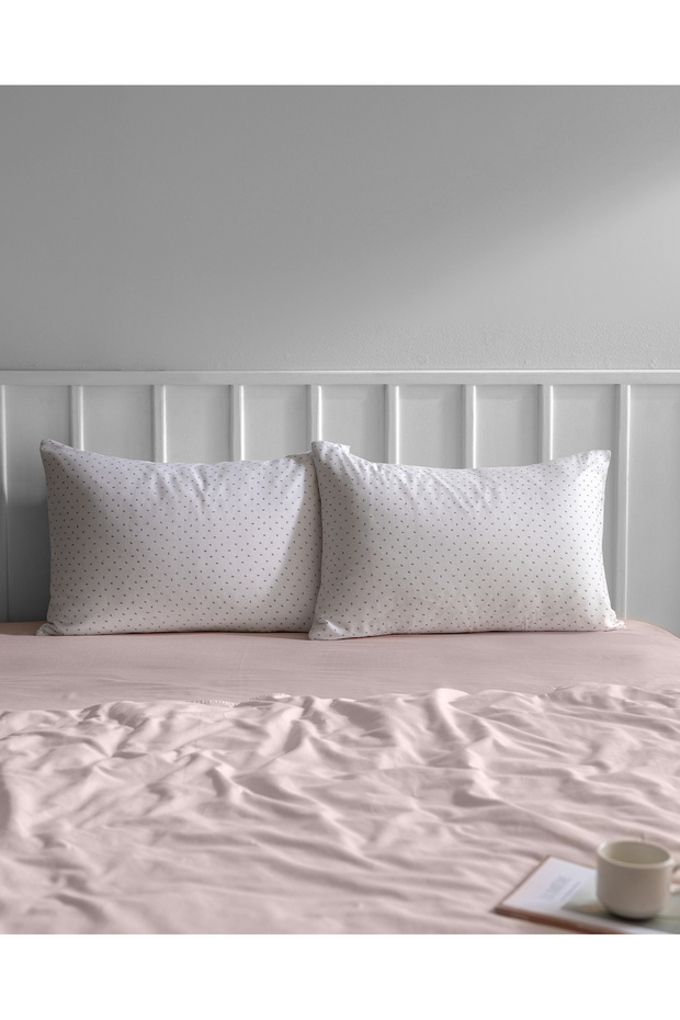 Garance 100% Cotton Satin Printed 2-Piece Pillowcase - Blue