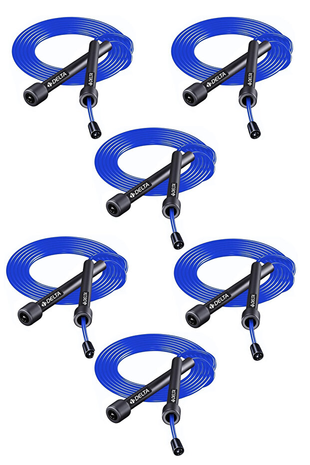 6-Piece Adjustable Jump Rope Set Fitness Cardio Exercise Rope