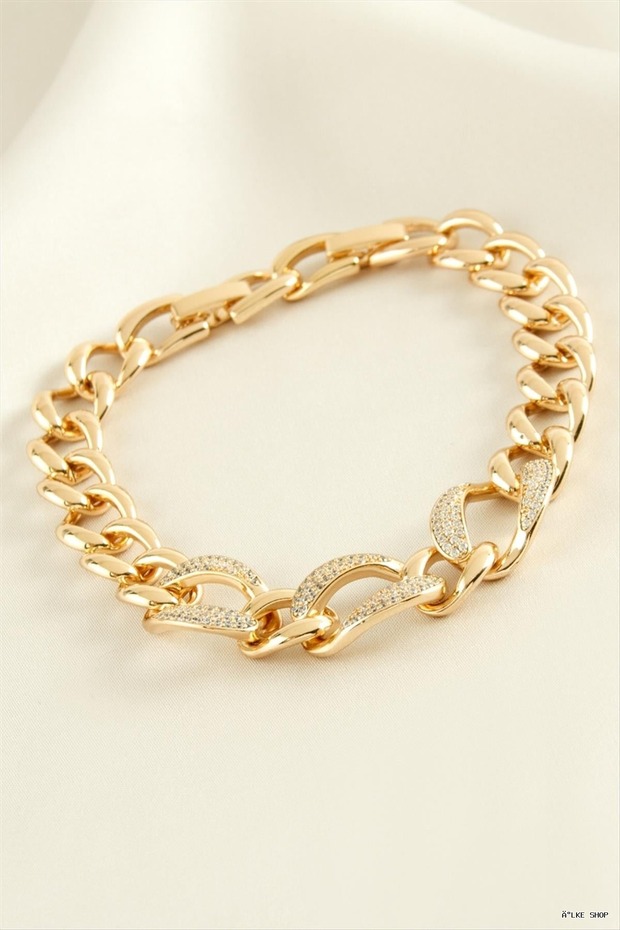 Ilkestor Xuping Oval Zircon Stone Luxury Steel (33439) Bracelet Rose