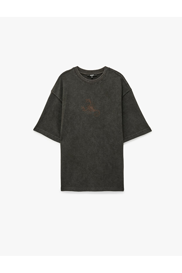 Washable Cotton Short Sleeve Crew Neck Oversize T-Shirt