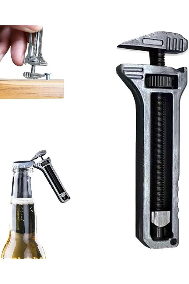 Compact Titanium Multitool - Versatile Mini Tool with Adjustable Wrench, Bottle Opener, and Caliper for Everyday Use