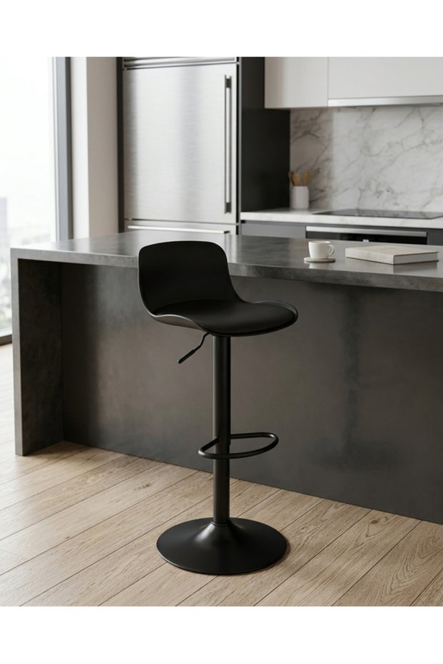 Modern Black Adjustable Swivel Bar Stool | Modern and Elegant Design