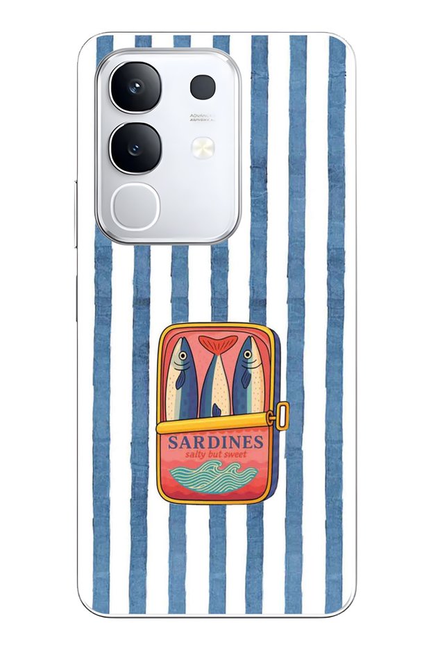 Vivo Y29 Compatible Sardine Box Patterned Transparent Phone Case