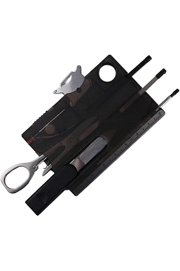Black 12-in-1 Pocket Multi Tool, Survival Gear, Multitool and Accessories Hand Tools