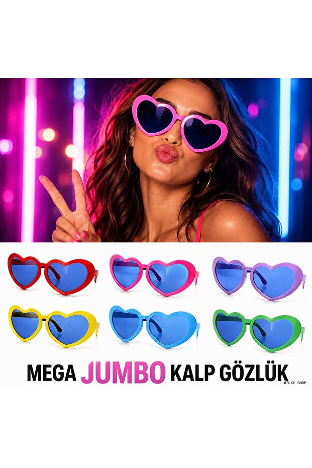 Ilkestor Mega Heart Party Glasses – Colorful (180527) 12 Pieces