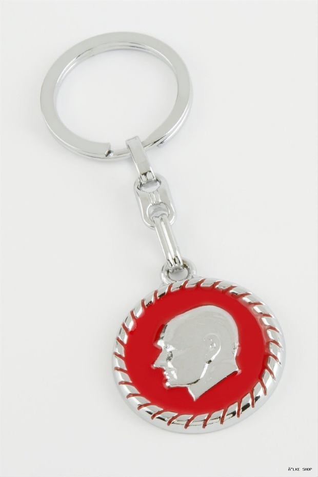 Ilkestor Ataturk Metal Keychain (181546) Silver Color
