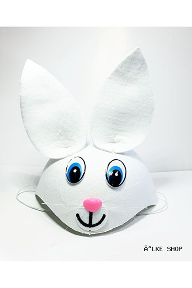 Ilkestor White Color Rabbit Hat with Ears (175354) Animal Hat