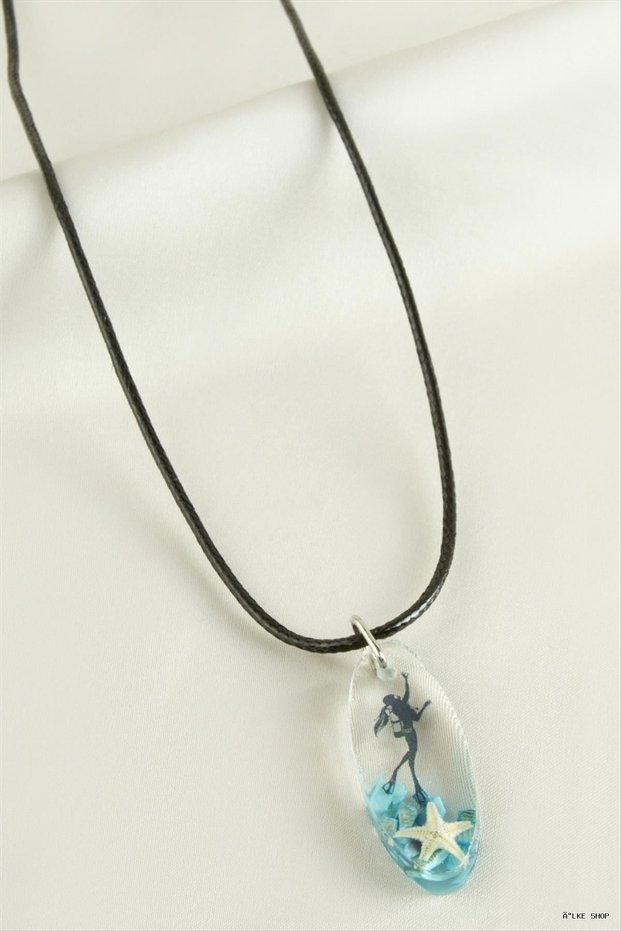 Ilkestor Ellipse Epoxy (163530) Pendant Blue