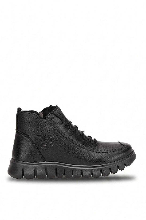 26Ksrrz1118 Women's Genuine Leather Flat Boots Black