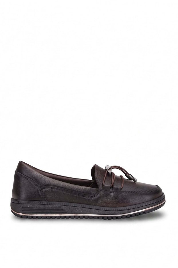 26Ksrrz1027 Women's Genuine Leather Casual Shoes Brown