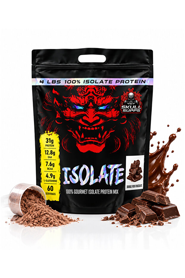 Isolate Whey Protein 4 LBS – 31g Protein, BCAA & EAA – Double Rich Chocolate – 60 Servings