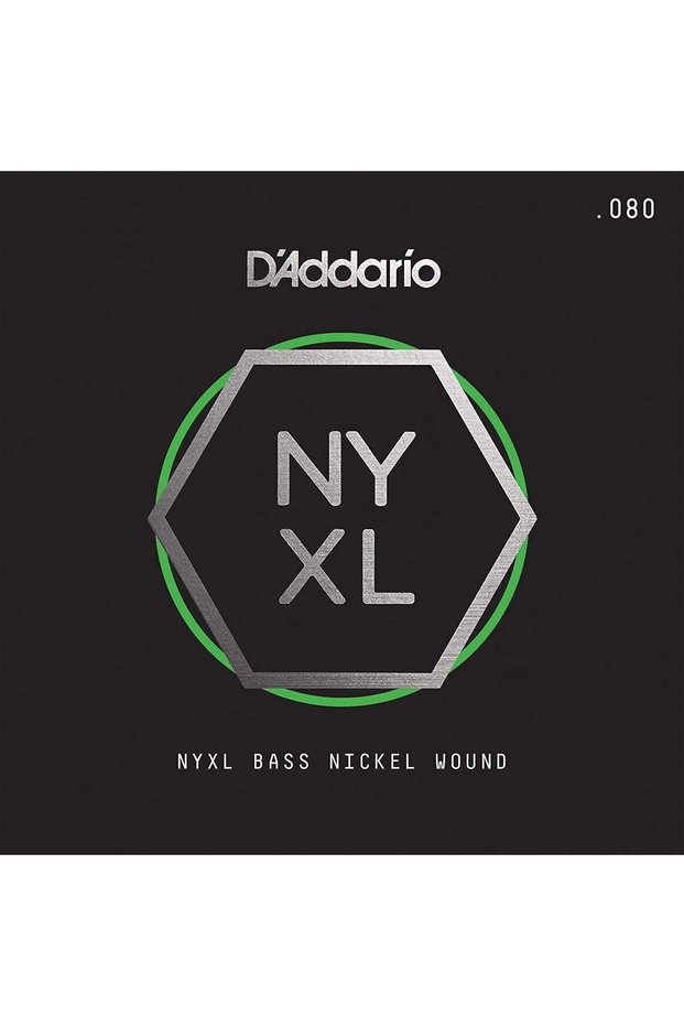 Nyxlb080 Bass Single String, Nyxl Series, Nickel Winding, 0.080