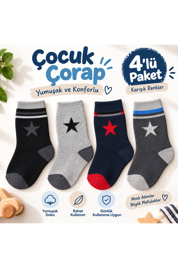 Cotton Children's Girl-Boy Sock Sets