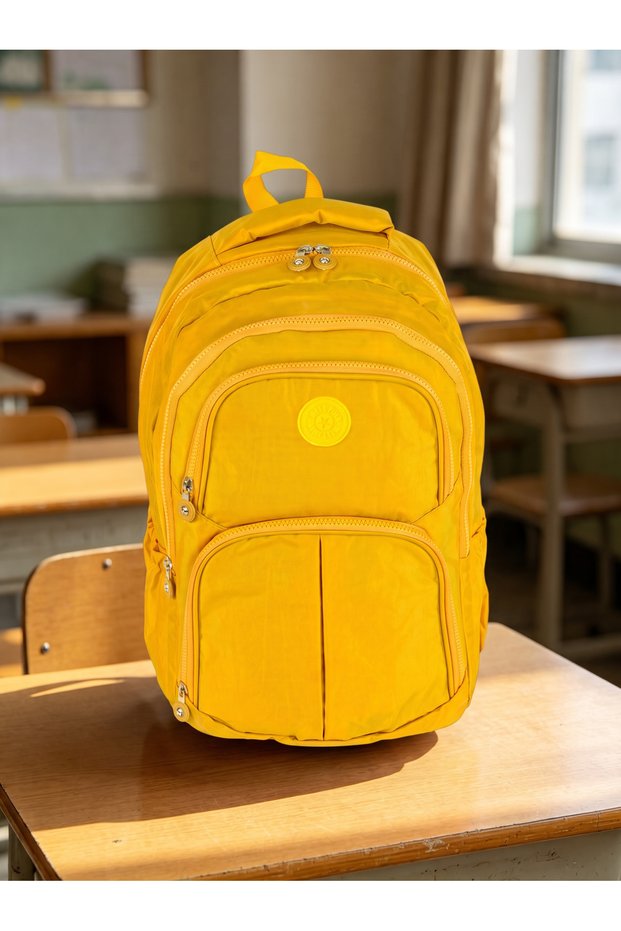 Multi-Compartment Waterproof Fabric School and Daily Backpack for Girls and Boys - Laptop Compatible Travel Bag