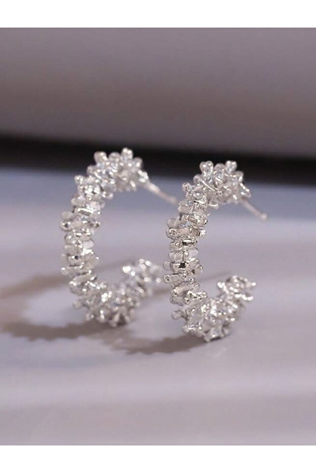 Serrated Hoop Earrings