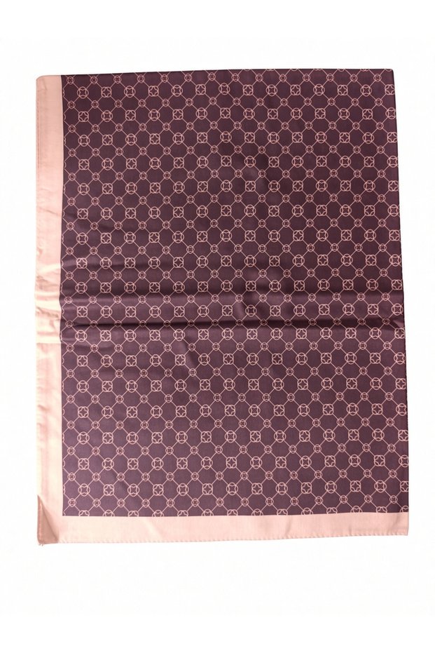 Dark Brown Colored 180 X 70 cm Patterned Cotton Soft Shawl