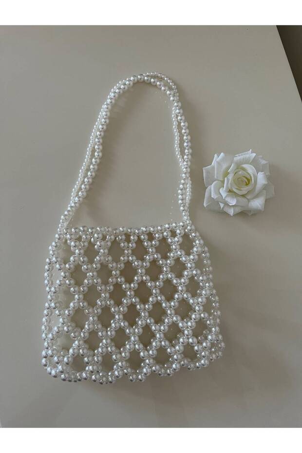 Pearl Mesh Bag |   Beaded Evening Dress Bag, Shoulder Bag