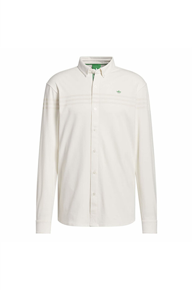 Kh4064-E S Ls Button up Men's T-Shirt White