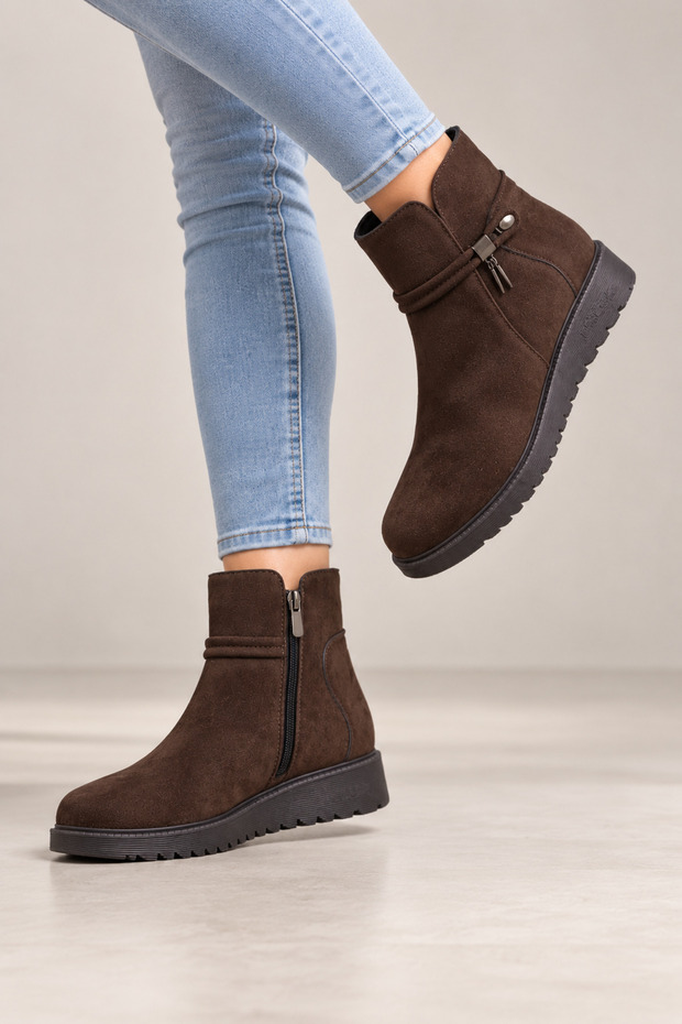 Milos Hazel Orthopedic Sole Zippered Women's Boots