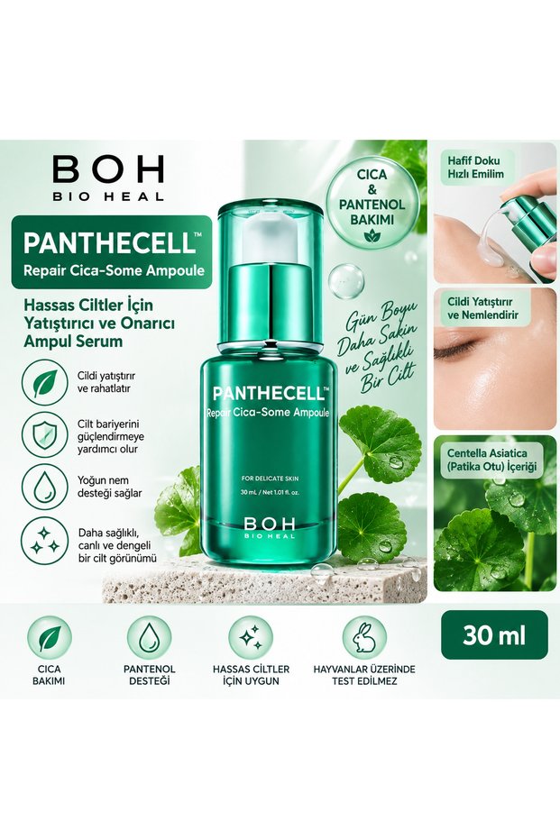 Bioheal Boh Panthecell Repair Cica-Some Ampoule 30 ml – Soothing and Moisturizing Ampoule Serum with Cica
