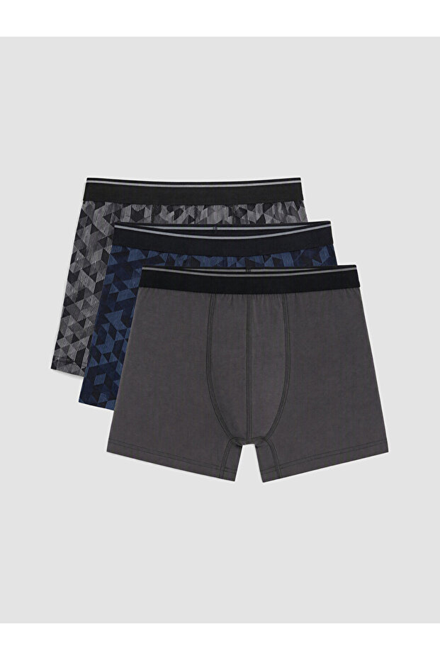 Peak New Season Black Regular Fit Men's Boxer 3-Pack