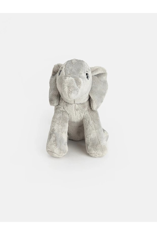 Plush Baby Pillow with Blue Elephant Figure