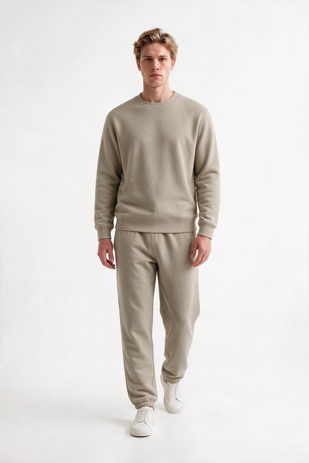 Men's 3 Thread Sweat Suit Set Soft Texture