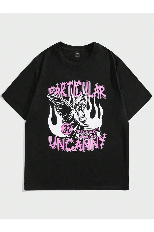 Unisex Stylish Comfortable Oversize Cotton Crew Neck T-Shirt with Special Design Code 37469